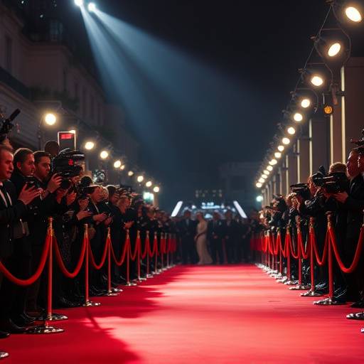 Une vue de la foule et du tapis rouge lors du Festival de Cannes, un √©v√©nement majeur de l'industrie cin√©matographique.